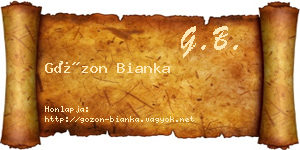 Gózon Bianka névjegykártya