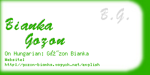 bianka gozon business card